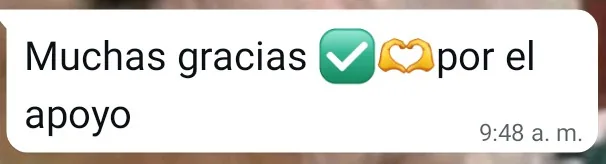 Mensaje de agradecimiento de un cliente por WhatsApp (11 de 20)