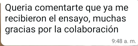 Mensaje de agradecimiento de un cliente por WhatsApp (15 de 20)